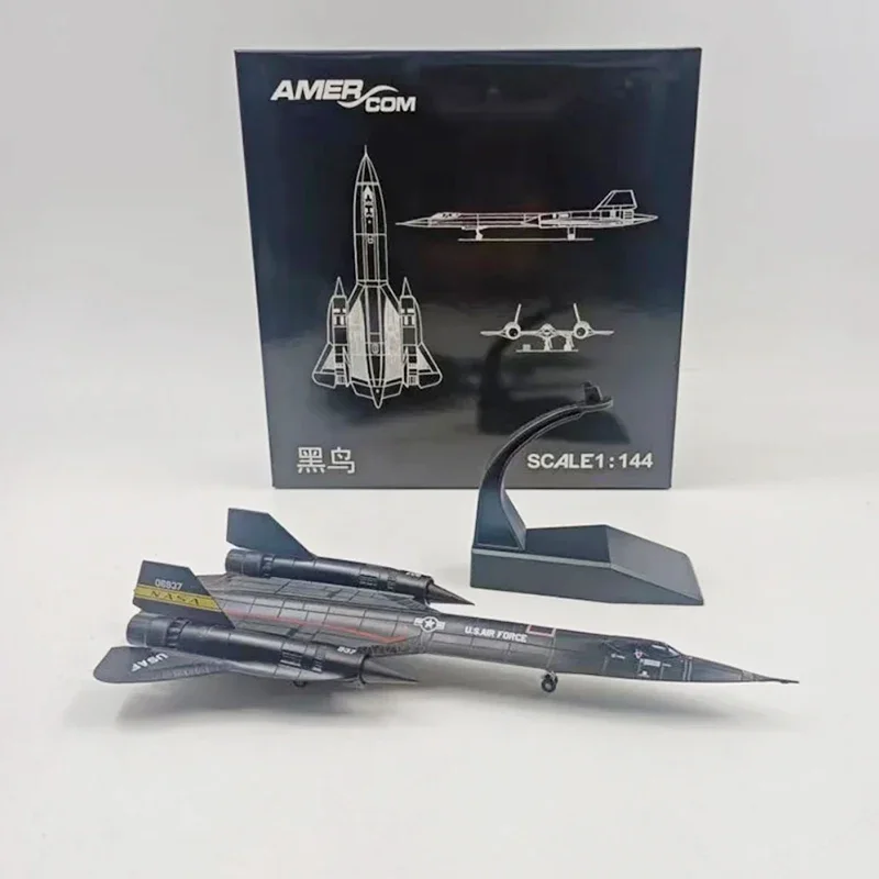 Diecast Metal Alloy Jet Toy 1:144 Scale SR-71 SR71 SR-71A SR71A Blackbird Aircraft Plane Model Toy For Collection