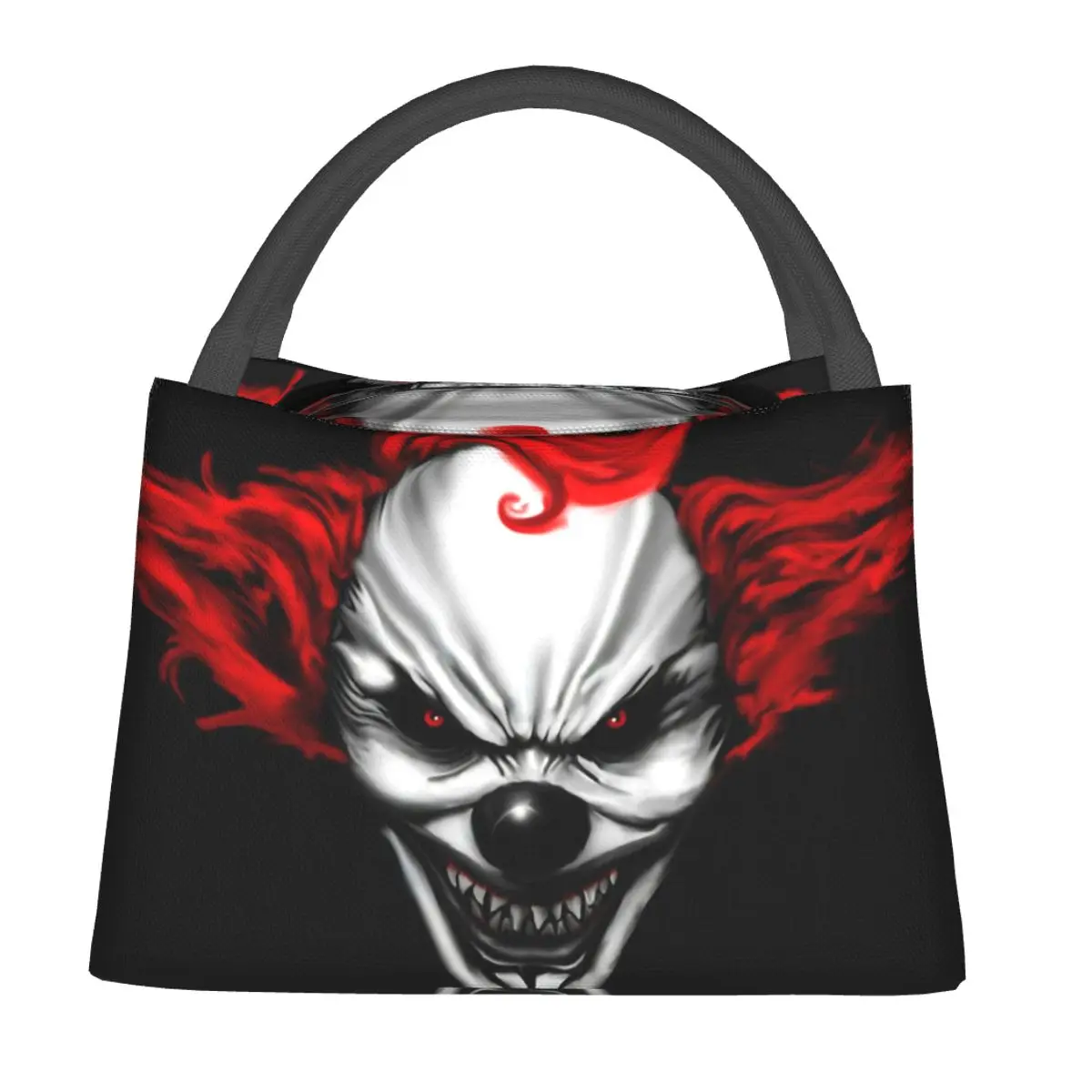 Women Multifunction Cooler Thermal Food Insulated Lunch Bag Horror Clown Lunch Box Kids Portable Picnic Tote Bags