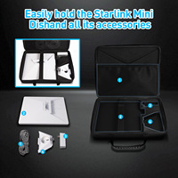 Travel Bag For Starlink Mini Perfectly Protection For Kickstand Pipe Adapter Cables Power Supply-Hard Shell Storage Case
