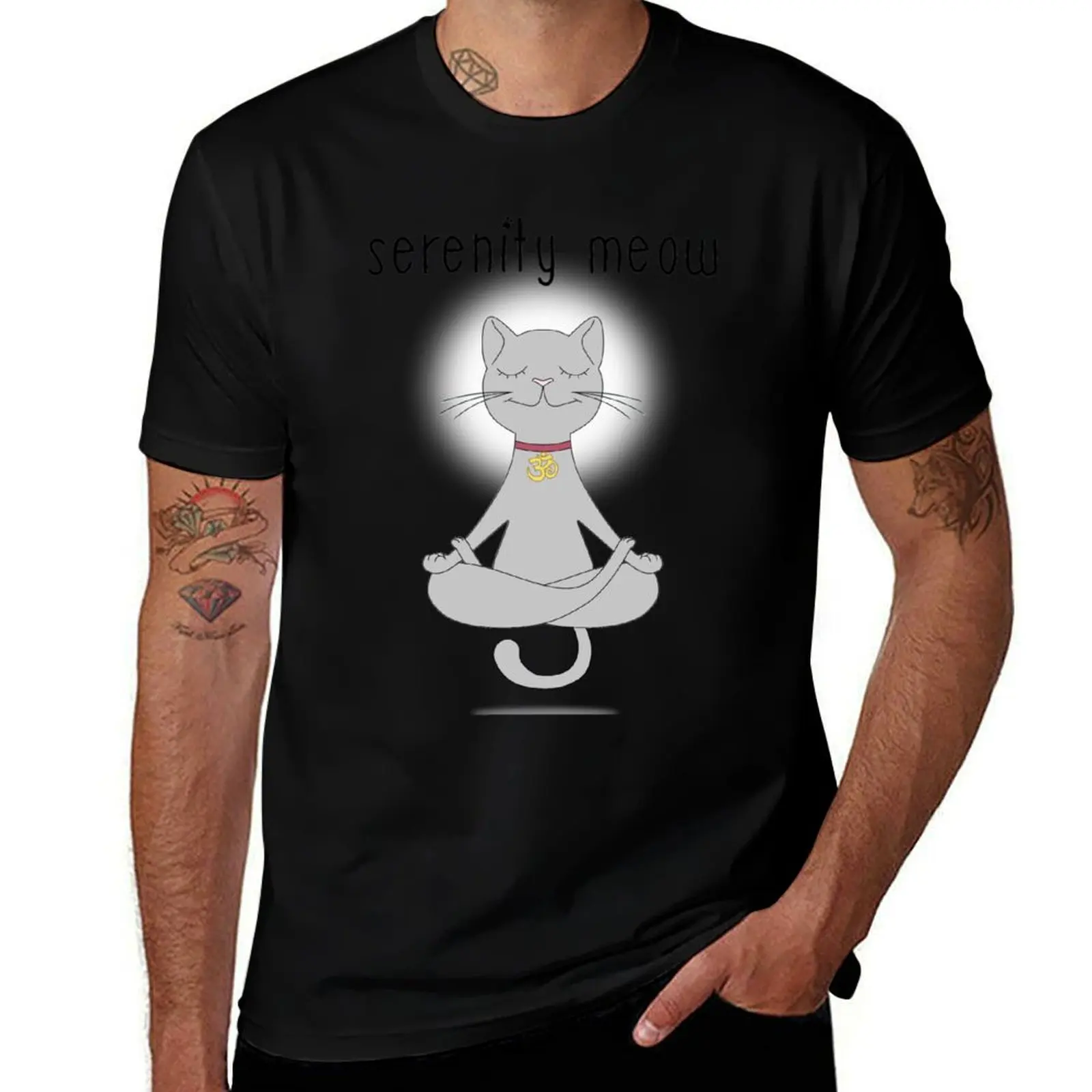 Serenity Meow T-Shirt Basic Regular Fit Casual T-Shirt