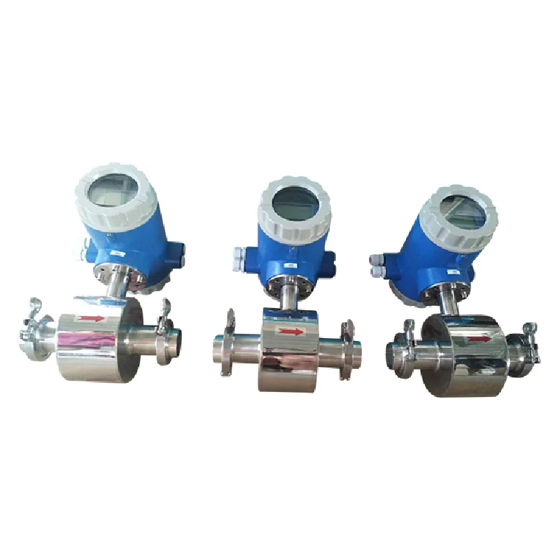 Electromagnetic Flow Meter Sanitary Tri Clamp DN40 DN50 Water Milk Liquid Smart LCD Magnetic Flowmeter DN25 DN32