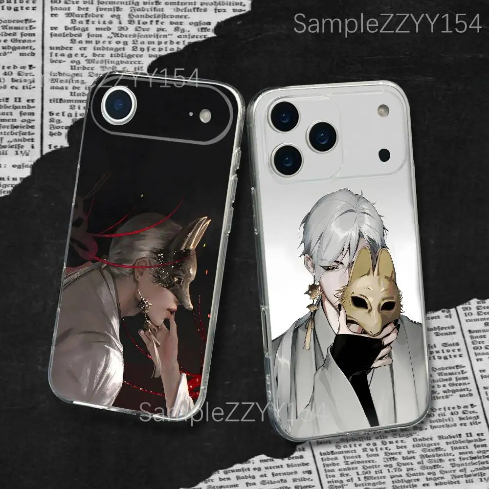 

Fox Mask S-Silent Hill F Phone Case For iPhone 17,16,15,14,13,12,11 Pro,Max,Plus,X,XS,XR,SE4,E Mini Transparent Soft Cover