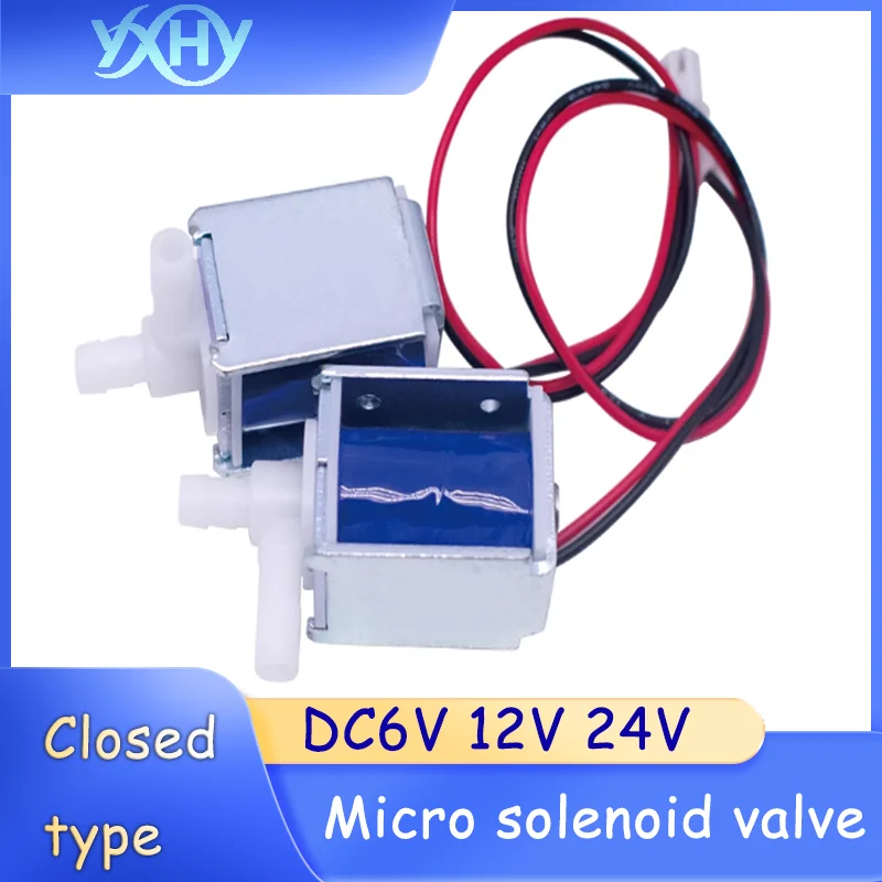 1 قطعة صمام كهرومغناطيسي صغير DC6V 12 فولت 24 فولت صمام الهواء صمام المياه عادة مغلقة صمام التحكم في اتجاهين لسقي النباتات #1