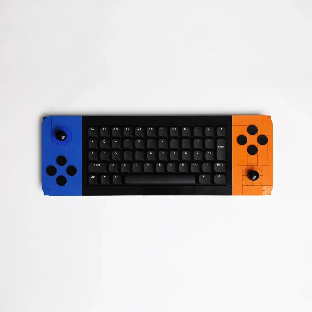 10 Saha Low Profile Keyboard Custom Hot Swap Single Mode Wired RGB Dual Handles Three Part Building Blocks Mechanical Keyboard