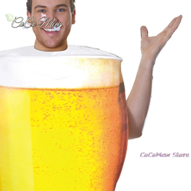 Halloween Beer Mug Performance Costume Cosplay Cosplay Funny Adult Male Performance Costume Beer Suit Girl Boy Funny Suit