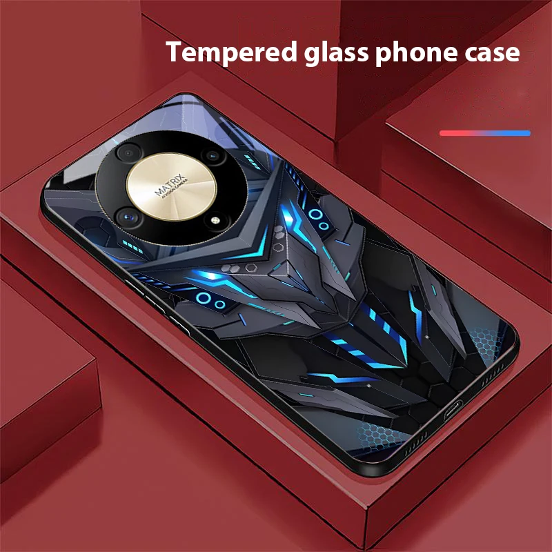 Creative Mech For Honor Magic 6 50 70 90 Lite X7b 200 Pro Nova 10 Nova 5T X6 P30 Pura 70 Ultra Tempered Glass Phone Case
