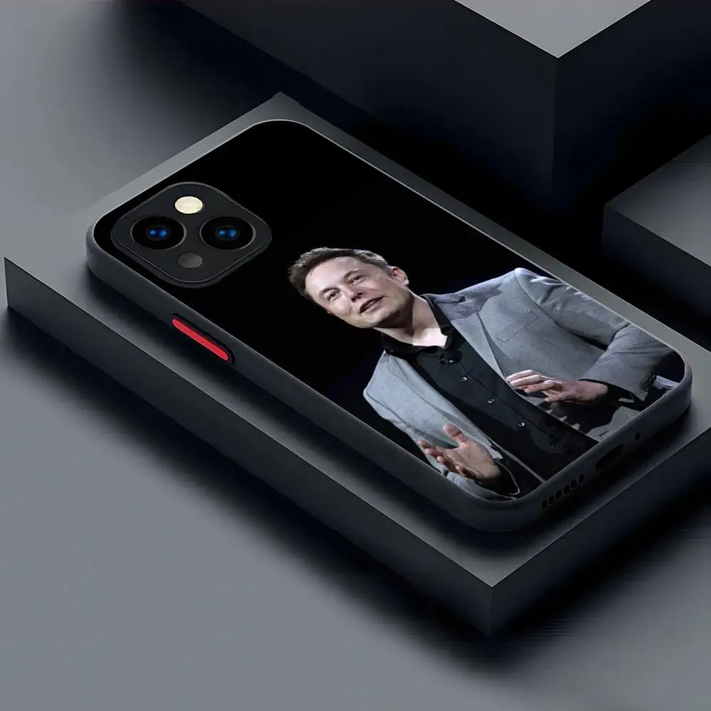 Elon Musk Phone Case Matte Transparent For 16 15 IPhone 12 11 13 Pro Max X XR XS 8 SE Mini Plus Back Cover
