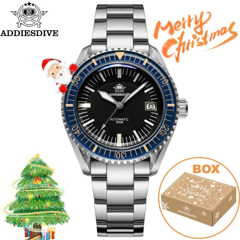 Addiesdive ساعة للرجال BGW9 سوبر مضيئة 10Bar مقاوم للماء هدية الكريسماس الياقوت الزجاج NH35A ساعات آلية أوتوماتيكية