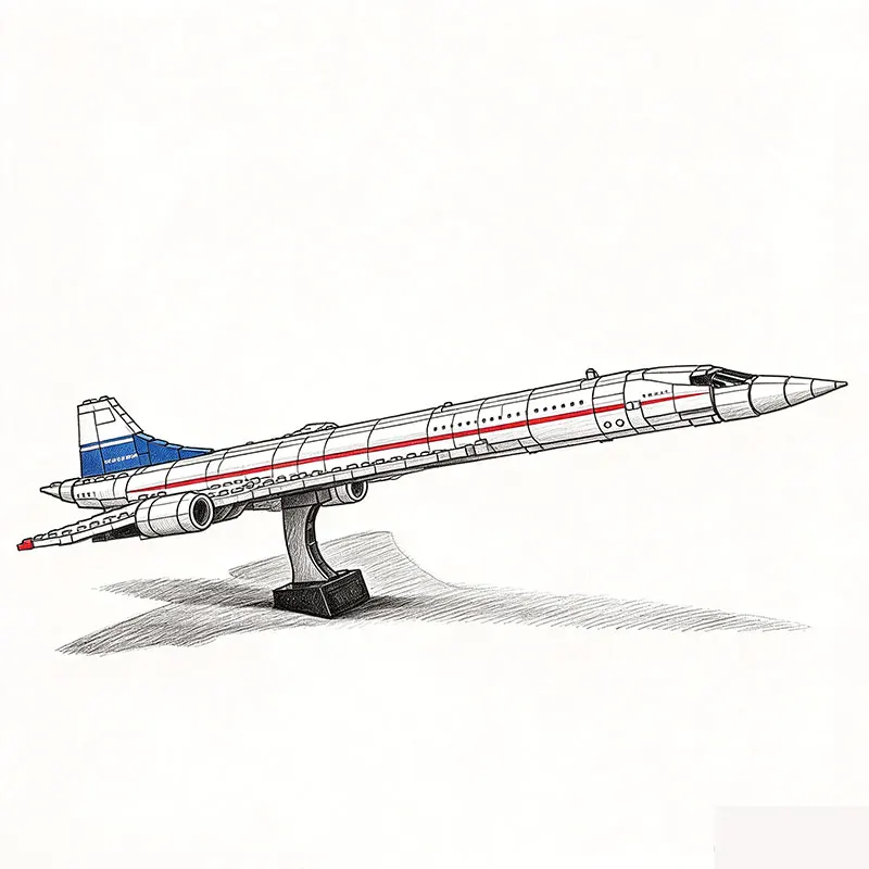 2083PCS Airbus Concorde Building Blocks Home Decor Party Supplies Gift bricks Toy Christmas Gift