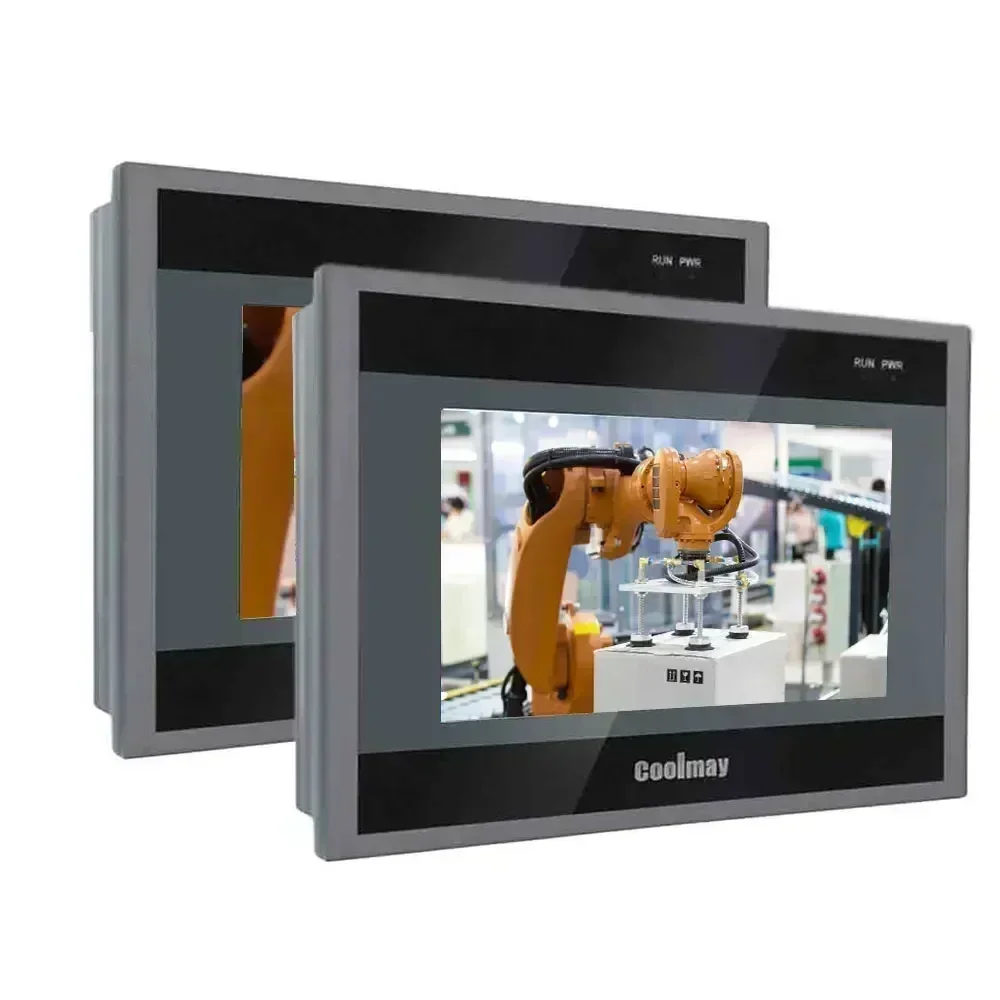 Coolmay HMI PLC 10 Inch All in One Qm3g 100fh 24MR 44MT 60MT 60MRT Integrated with Ethernet 485p Compatible with FX3G/FX3U/FX3S