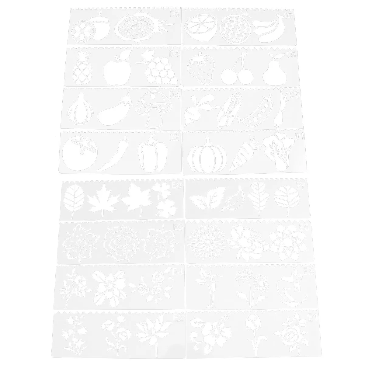 Lot de 32 pochoirs de peinture creux réutilisables en plastique pour dessin, tableau noir scolaire, artisanat à domicile et apprentissage créatif