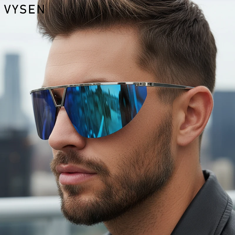 

Vintage Cat Eye Sunglasses Men 2025 Luxury Brand Y2K Sun Glasses Semi-Rimless Sports Shades Fashion Eyewear Goggles Protection