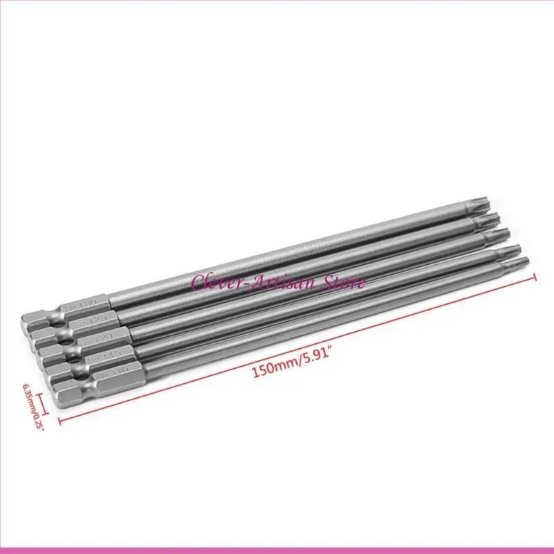 E06B 5 pcs/Set 150mm T10-T30 Torx Torx Electric Bits Bits Bits Bits