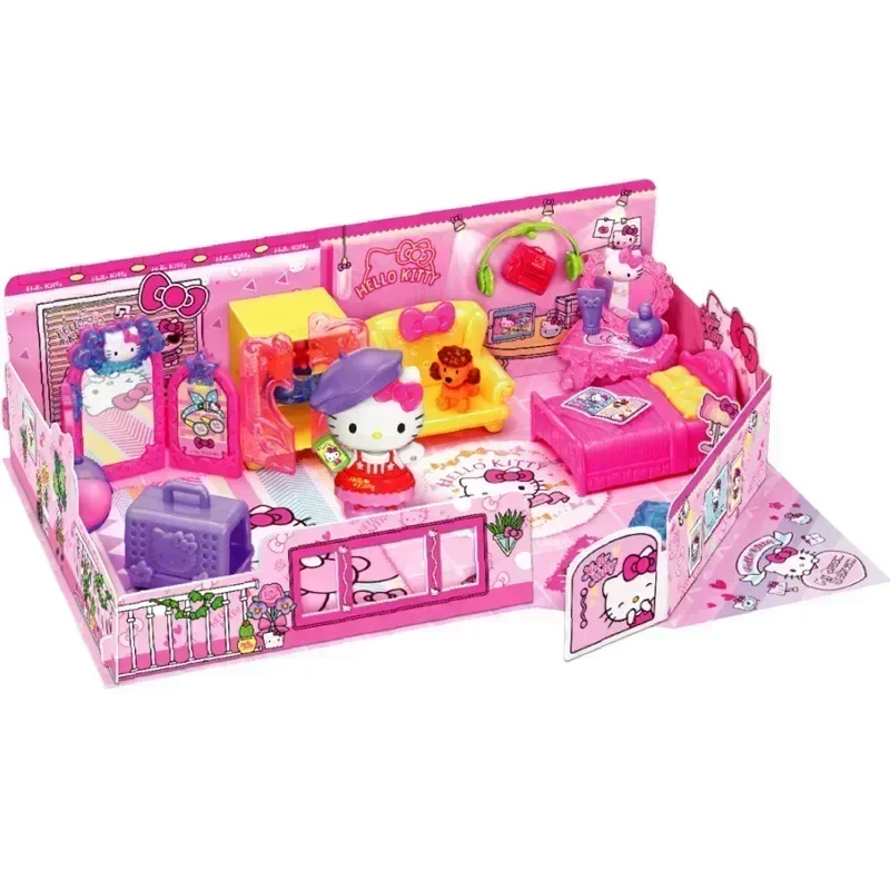 

Аниме фигурки Sanrio Hello Kitty, набор игрушек, уличная история, удобная детская домашняя игрушка для девочек, экшн-фигурки, подарки