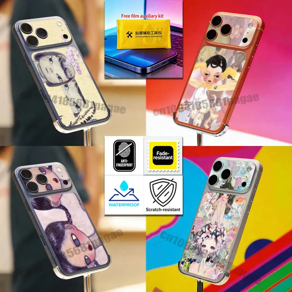

For Y-Yoshitomo Nara A-Aya Takano iPhone 17 PRO MAX PROMAX Back Protective Film Skin Cover Protector Sticker Waterproof