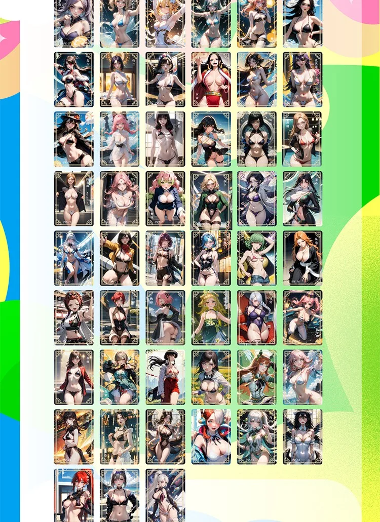 Newest Goddess Story My Lord Please Stay Yisisantan Part 4 Waifu Cards Sexy Girl Swimsuit Bikini Quicksand Cards Kids Toy Gifts