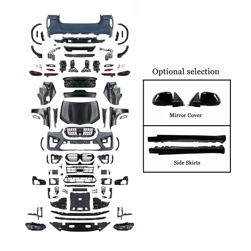For BMW X6 E71 Upgrade to G06 LCI X6M Style Body Kit Factory Sale Old X6 to 2024 X6M Convert Car Bumpers Retrofit