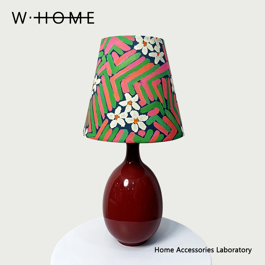 Palace Museum Red Cloth Art Desk Lamp Liberti Fabric Middle aged Atmosphere Lamp Home Gift Gift Lamp