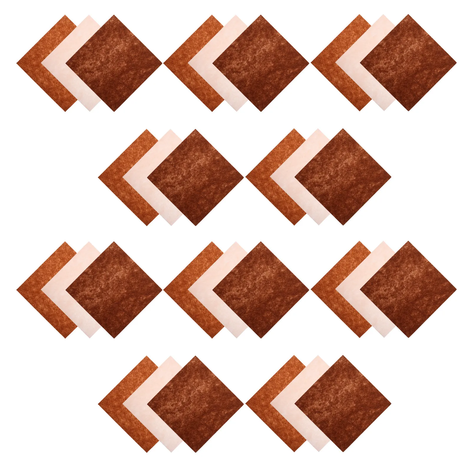 30Pcs Felt Sheets Square Stiff Fabric Soft Patchwork DIY Sewing Autumn Thanksgiving Felt Paper Harvest Seasonal Craft Decoration