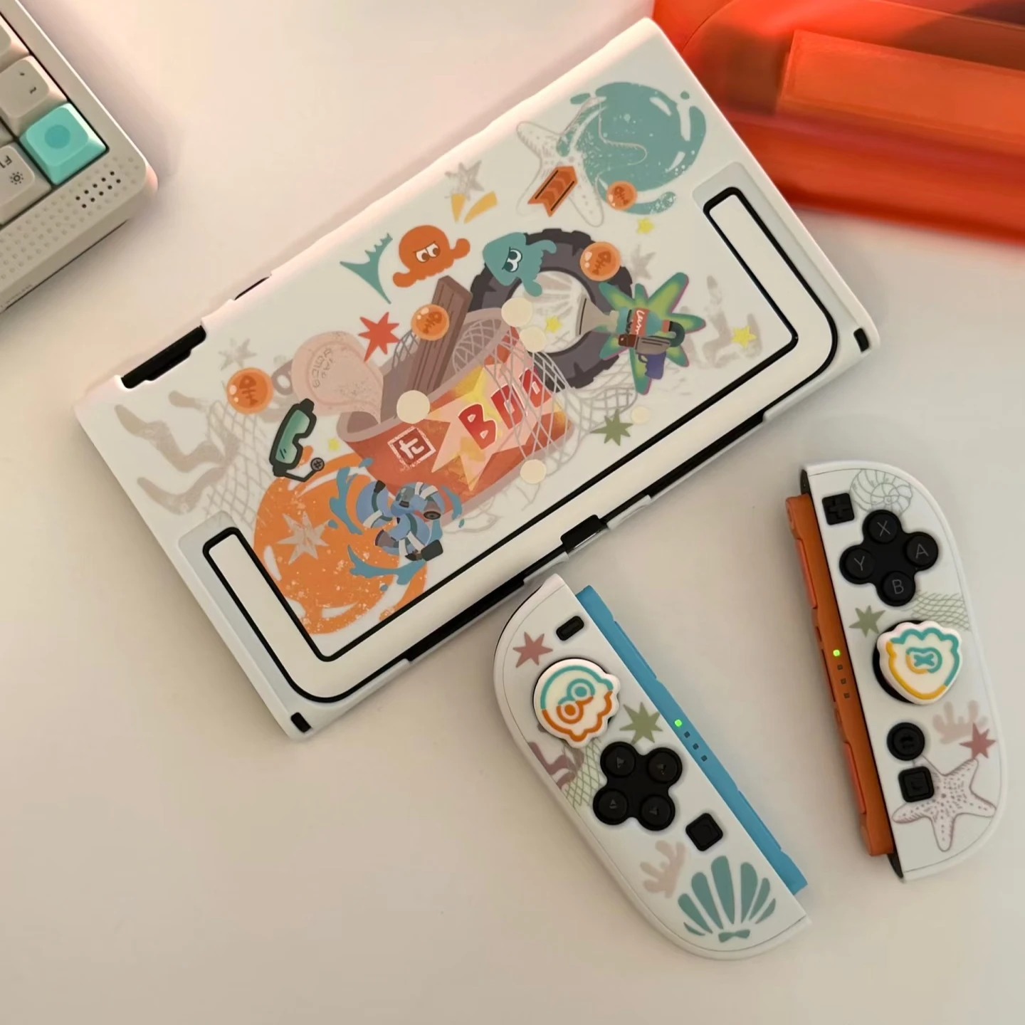 Cartoon Split Case NS2 Full-Coverage Non-Slip Joy-Con Controller Hard Cover Joystick Caps for Nintendo Switch 2 Gaming Console