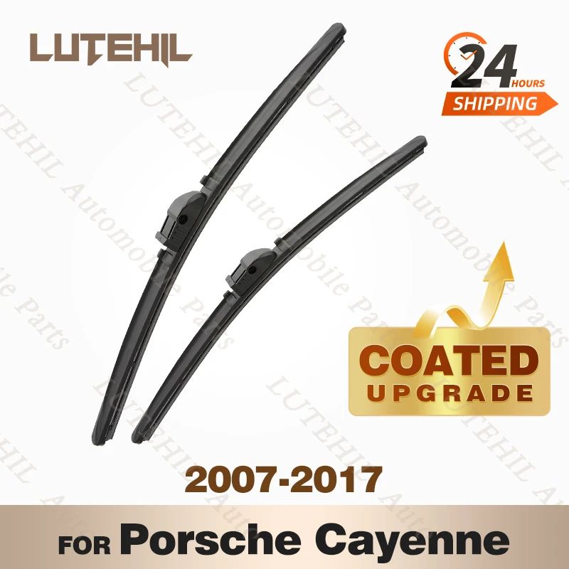 

LUTEHIL's Silicone Front Wiper Set For Porsche Cayenne 2007 - 2017 2008 2009 2010 2011 coated windshield wiper blade 26"+26"