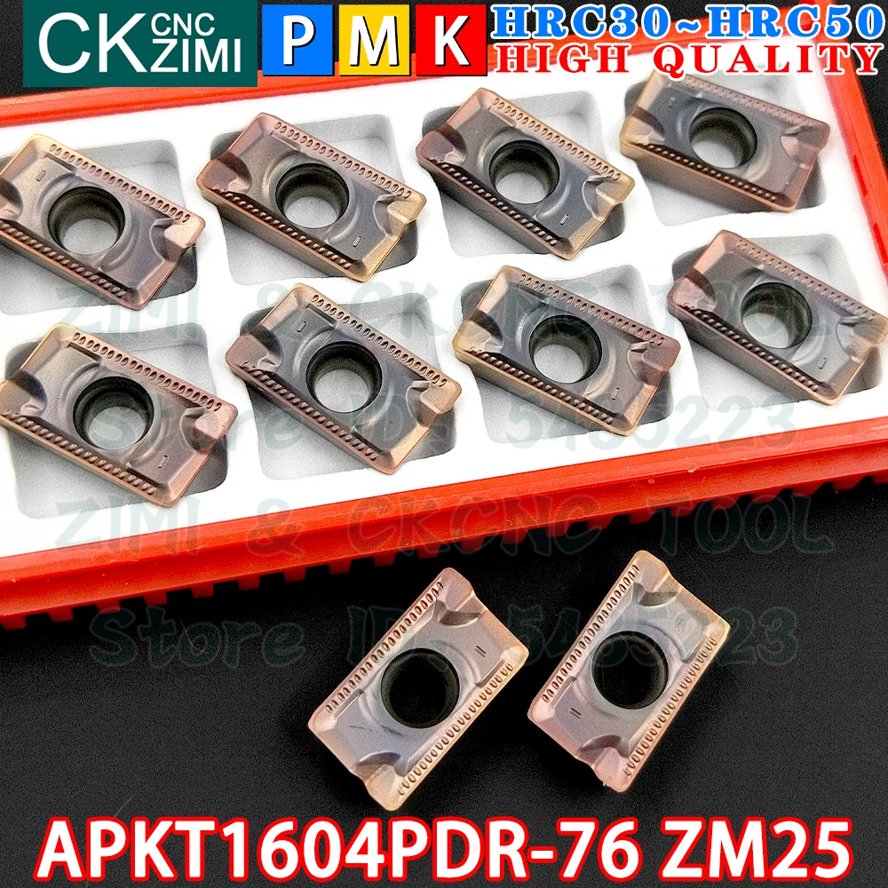 Imagem -02 - Apkt 1604pdr 76 Zm25 Carbide Inserir Fresamento Insira Ferramentas Apmt 1135 Pder Cnc Mecânicos Torno Ferramentas de Corte Indexáveis Apkt1604pdr76 Zm25