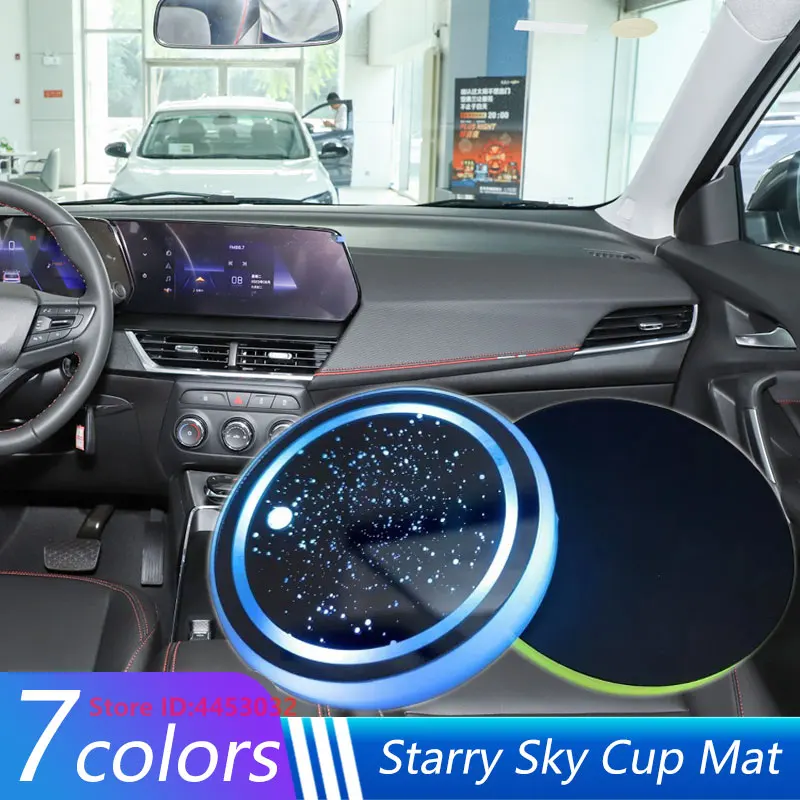 

1 PCS Led Car Cup Holder Light For Chevrolet Avalanche Malibu Sail 3 Camaro Cruze 7 Colors Mat Photoinduction Accessories