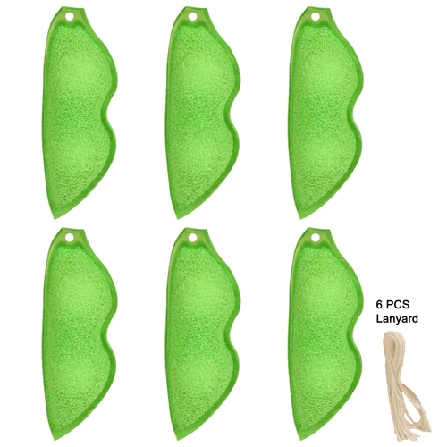 재사용 가능한 병 청소 스폰지, 경량 소프트 알루미늄 세라믹 볼, 완두콩 모양 주방 도구, 6 개 