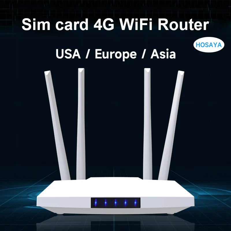 4G router SIM card WiFi 4G CPE Hotspot antenna 32 users RJ45 WAN LAN LTE 4G modem