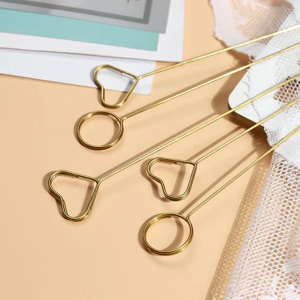 Greeting Card Holder Circle-shaped Card Holder Elegant Metal Greeting Card Place Holder Set for Wedding Party Decor for Notes