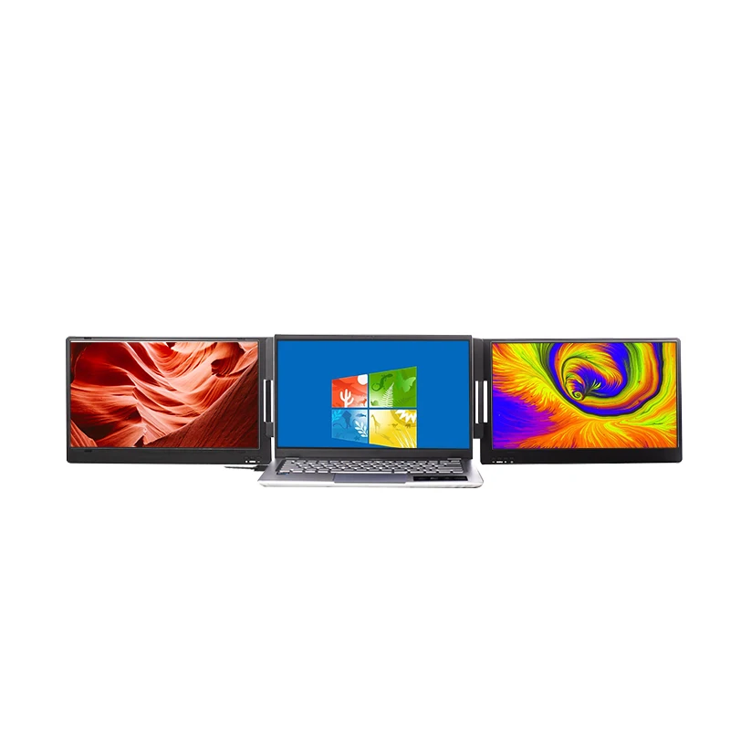 15.6 Inch Portable Monitor ,Trading Triple Screen Laptop Extender for Multi-Chart Analysis  with Type-c