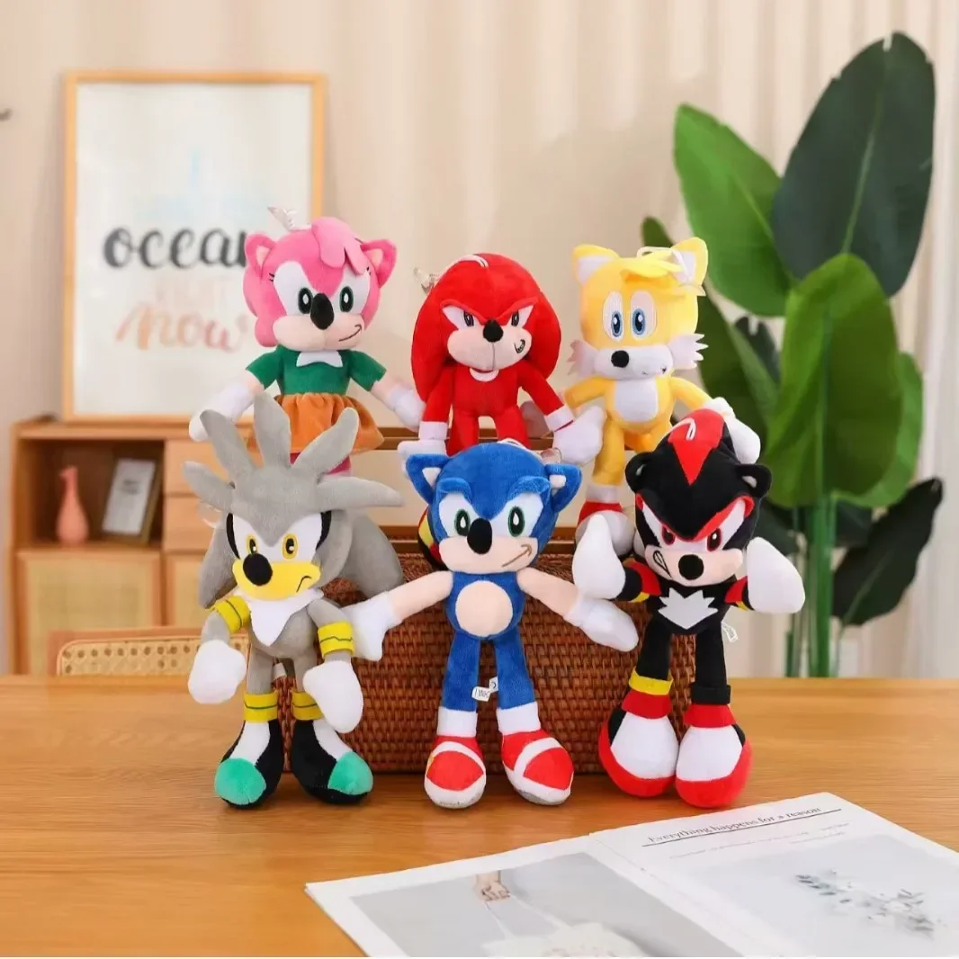 

New Supersonic Mouse Tail Shadow Cartoon Soft Plush Toy Super Sonic Talsnak Hedgehog Amy Game Doll Decoration Toy Boys and Girls