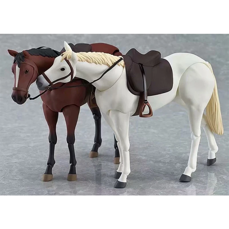 Figma 246 Horse White Chestnut BJD PVC Action Figure Model Toys Can Play with Body Kun Chan Christmas Gift For Children