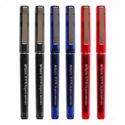 4/8/12PCS Straight Liquid Signature Pen 0.5MM High-quality pen Black Blue Red Ink Roller Ball Pen School Supplies Office Supplie