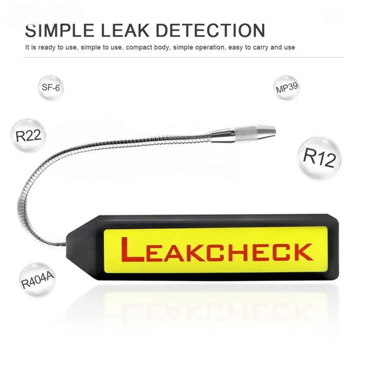 Detector de Fugas de Refrigerante de -6000 DC 6V, Herramienta de Detección de Fugas de Gas Refrigerante R22 R134A R402A R408A R508A