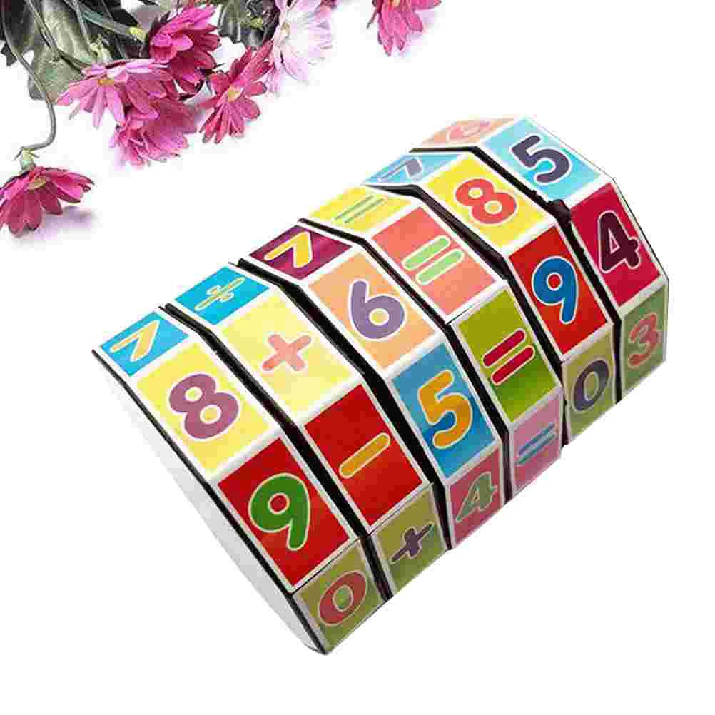 3pcs Children's Educational Toys Cylindrical Shaped Cylindrical Shaped Puzzle Cube Digital Cube