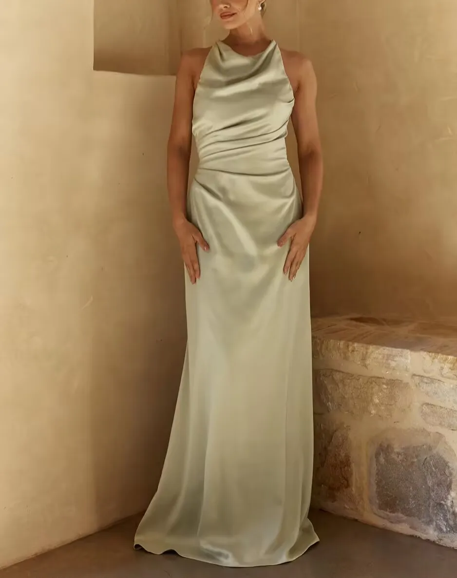 Customized Bow Backless Sleeveless Vestido Graduación Mujer Juvenil Weddings Dresses for Guests Serene Hill Dress 2026 فساتين