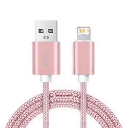 USB Fast Charging Cable For iPhone 11 12 13 14 Pro XS Max X XR 6S 7 8 14 Plus Nylon Braided Wire Quick Charge USB-A Data Cables