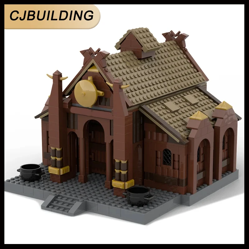 864 pçs anéis filme salão de ouro moc blocos de construção arquitetura modelo tecnologia tijolos coleção educacional brinquedos moc- 156435