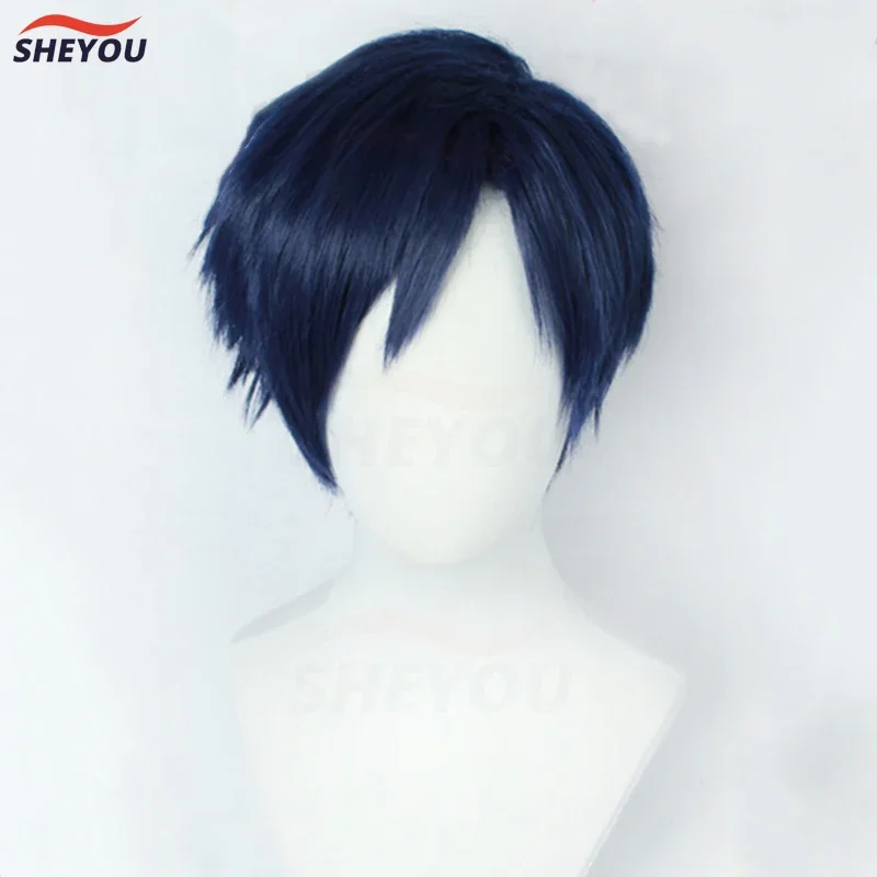 My Boku no Hero Academia Iida Tenya Short Blue 3/7 Styled Heat Resistant Cosplay Costume Wig