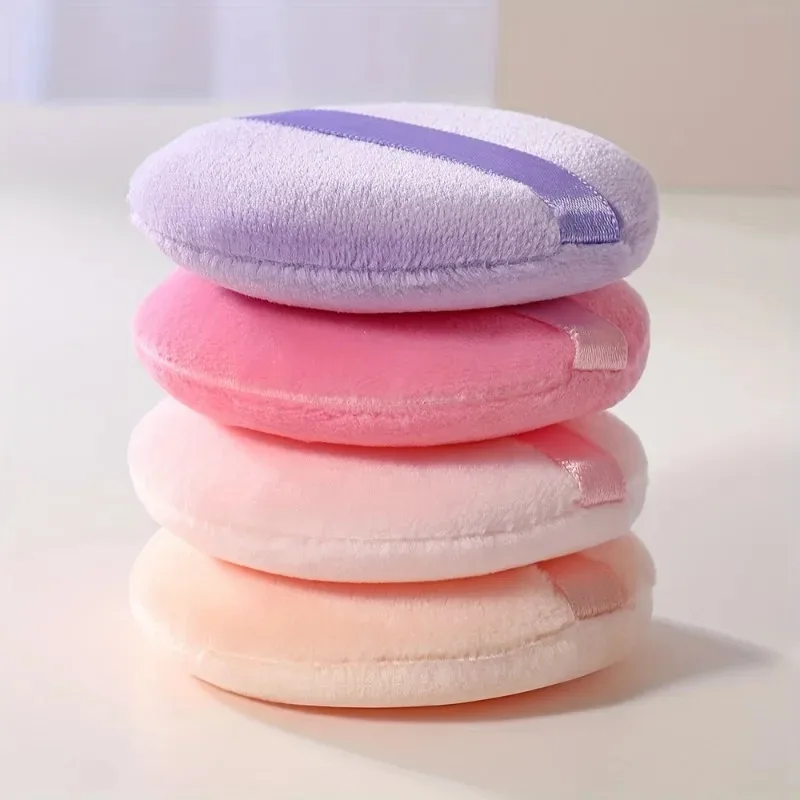 1/5 قطعة من إسفنجة بودرة جافة مستديرة من الكريستال فائق النعومة للمكياج