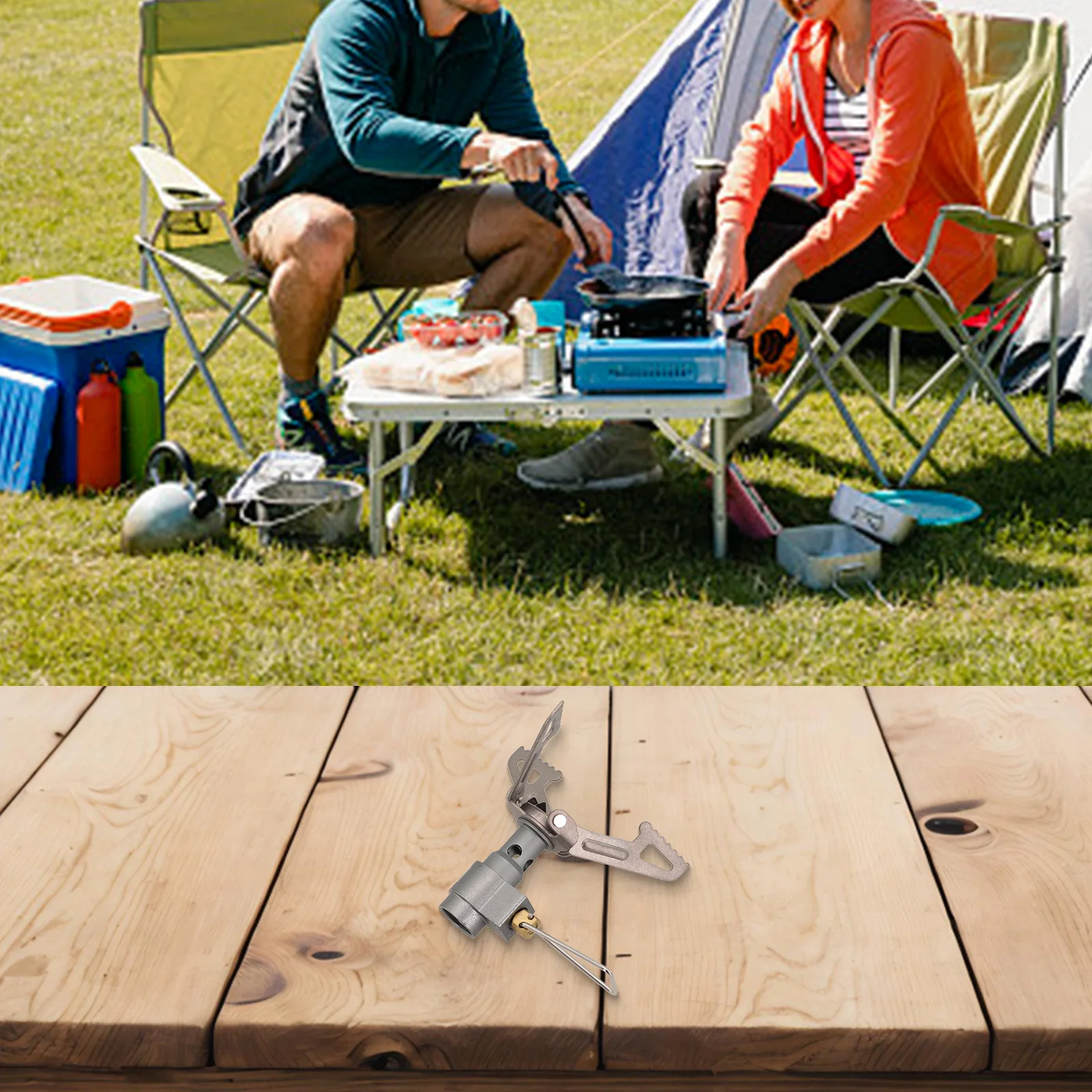 

Stove Furnace Gas Stove Portable Rupture Tenacity Saving 30% Titanium Fire Uniform Rotary Flame Camping Cooking