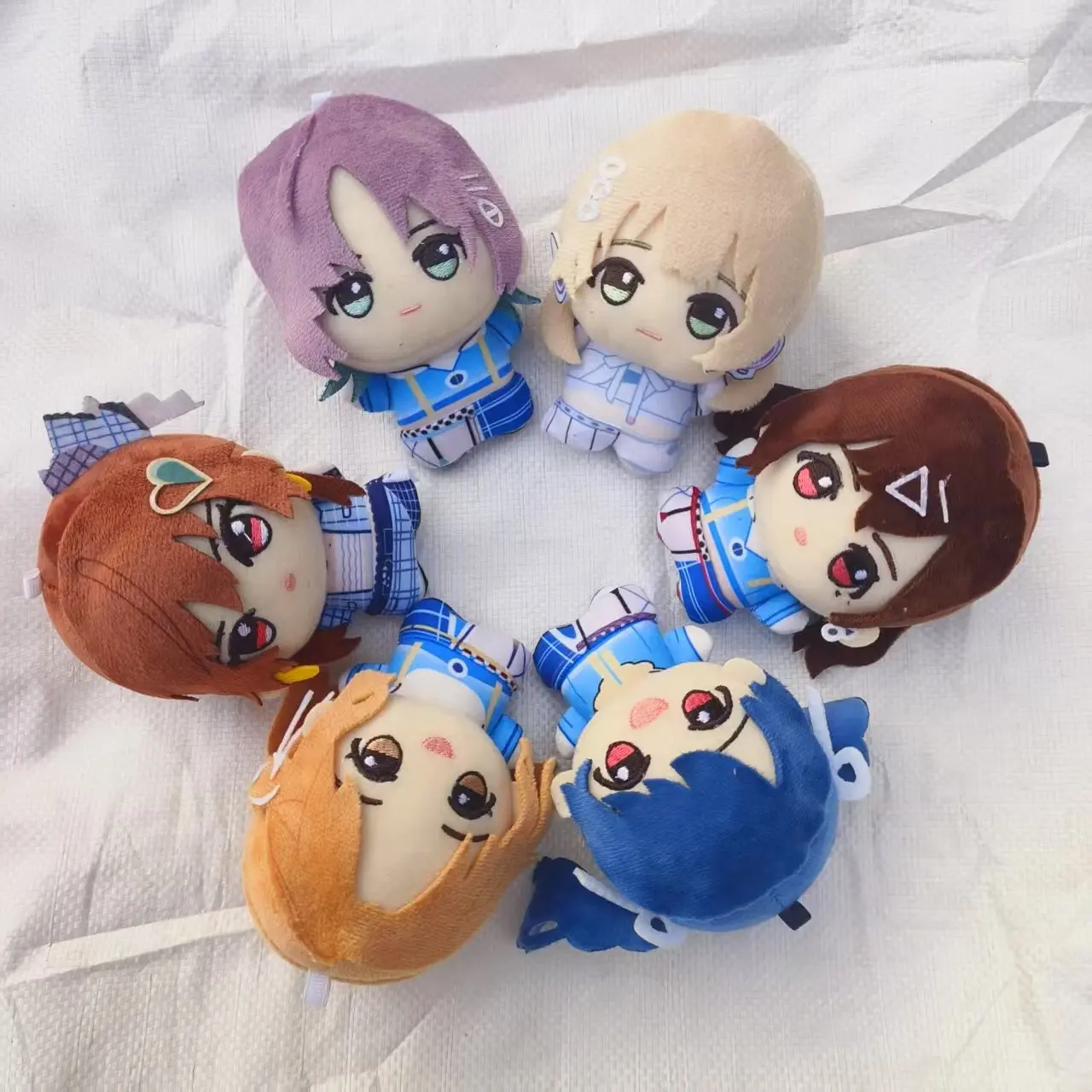 10cm School Idol Master Plush Cartoon Anime Plushie Ume Hanami Hiro Shinosawa Stuffed Figure Model Room Decor Toys Doll Kid Gift