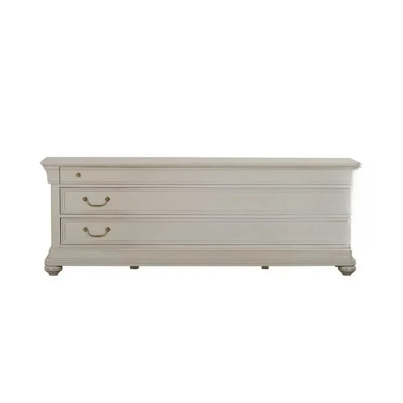 A American solid wood TV cabinet neoclassical modern light luxury TV cabinet