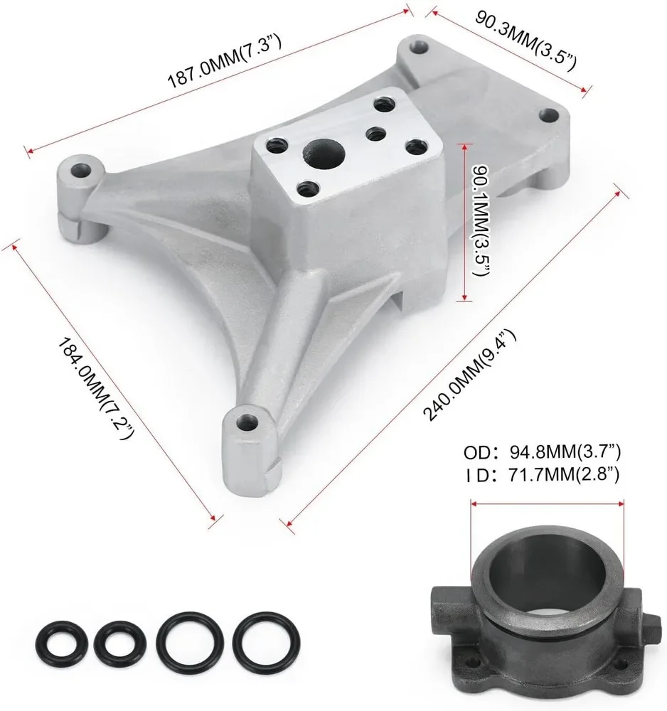 Turbo voetstuk en uitlaathuis voor 1994-1997 Ford 7.3L Powerstroke Diesel Super Duty F250 F350 F59 V8 448486-0004