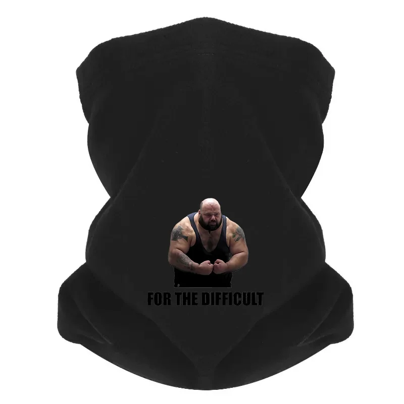 Tattooed man flexing muscles strong Men Windproof Scarf Mask Neck Gaiter Hat Women cap Headgear Outdoor Keep Warm Winter Multifu