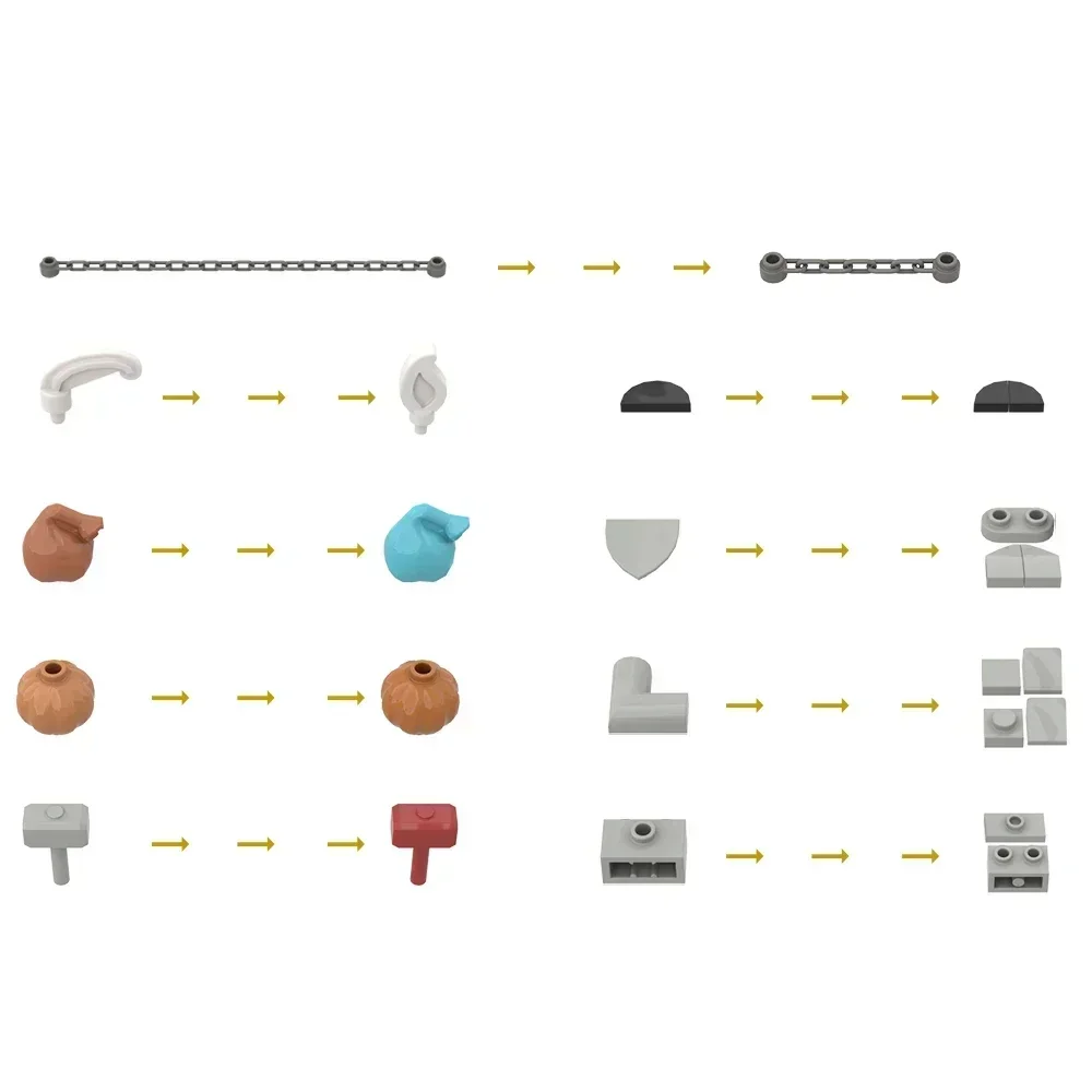 Gobricks MOC Castillo de los caballeros del León pequeño, bloques de construcción en miniatura, arquitectura Medieval, juguetes educativos para chico, regalo de cumpleaños