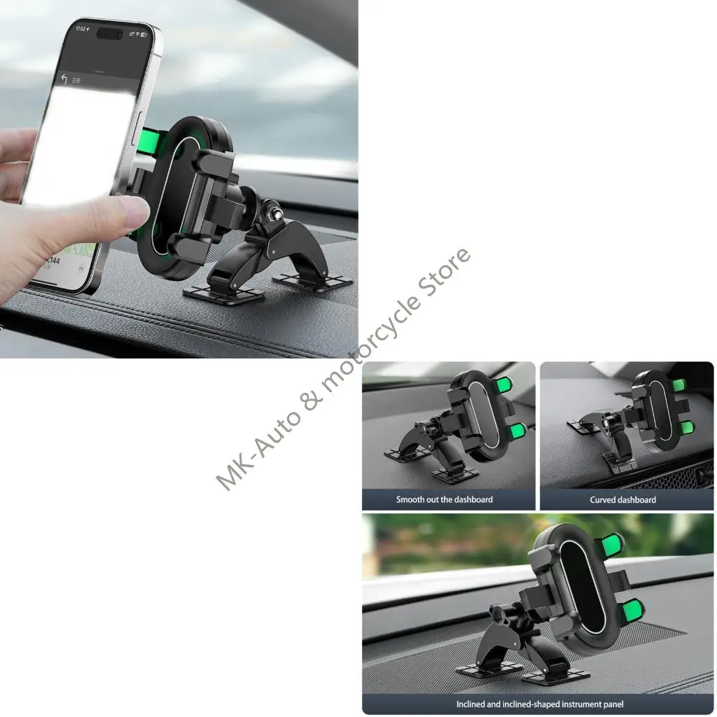 

F62F Vehicle Smartphone Holder 17mm Rotating Ball Mount Rack Double Adhesive Dashboard Base 360 Adjustable Rotation Accessory