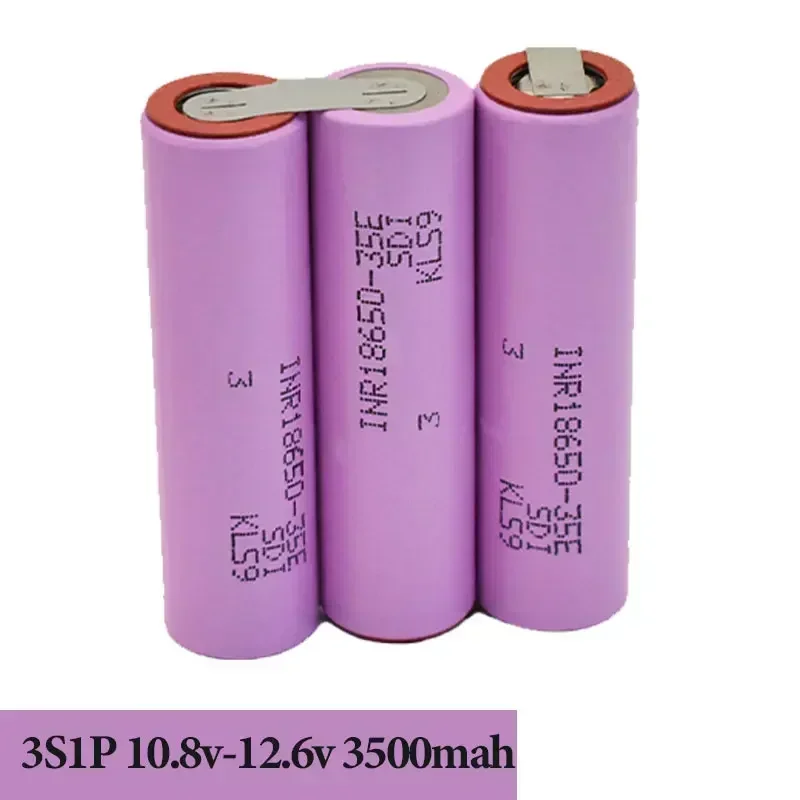 18650 35E 3500mAh 7000mAh 3S 4S 5S 6S 8S 7.4V 12.6V 14.8V 18V 25.2V 29.6V for Screwdriver Batteries Weld Battery Pack