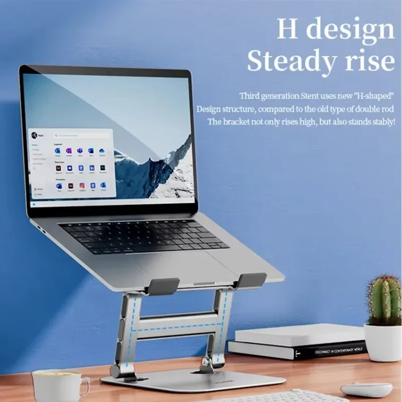 MC 515 Laptop Stand Aluminum Alloy Desktop Folding Height Lifting Computer Expanding Support Radiator